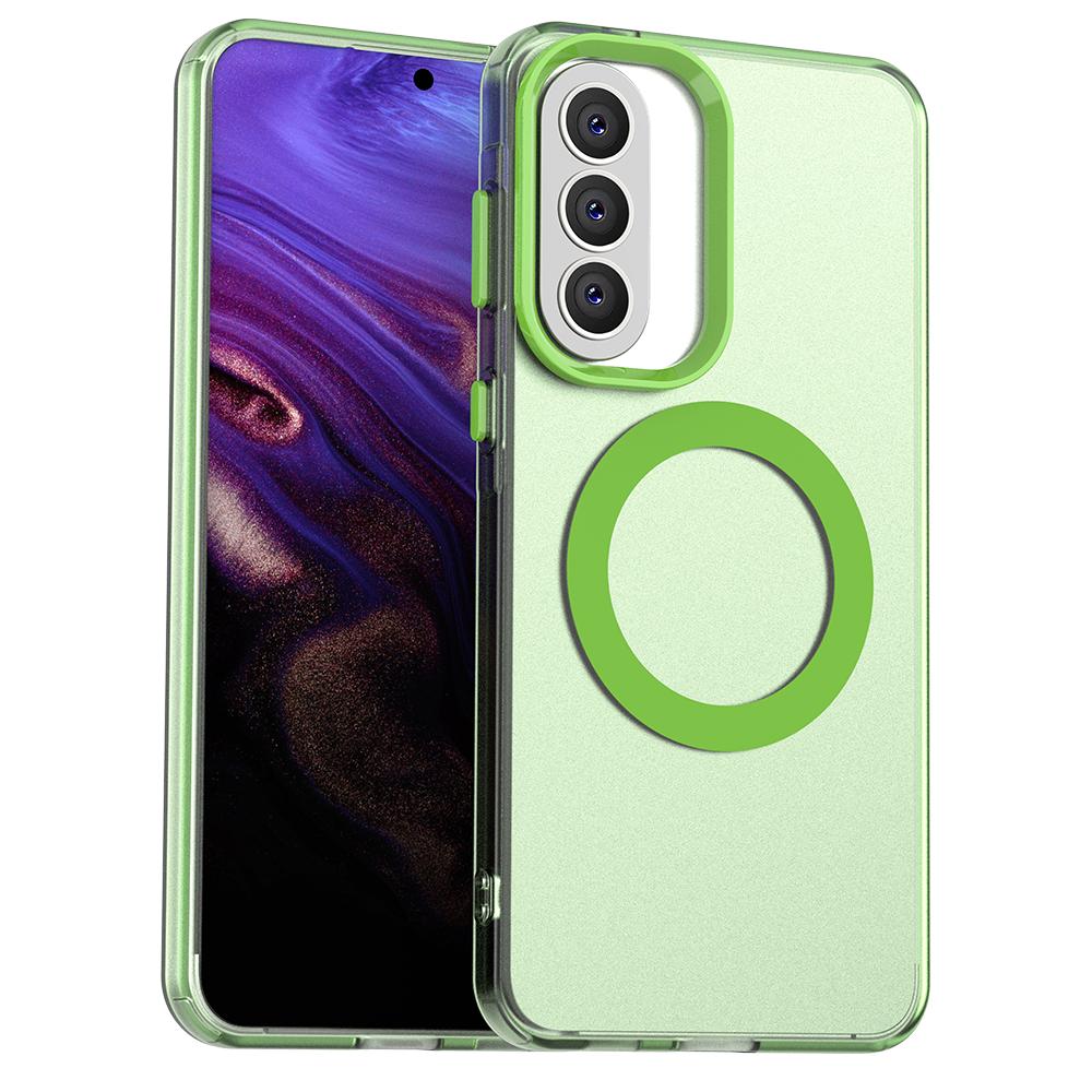 Mattierte Bonbonfarbe Magnetisches Ladecase Für Samsung S26 S25 S23 S24 Ultra Plus FE A57 A37 A17 A07 A56 Transparente Rückseite