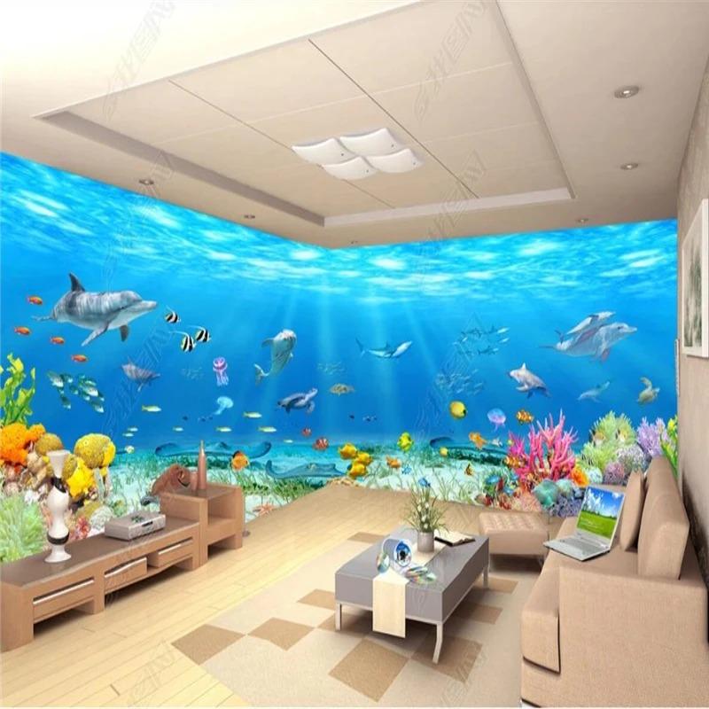 3d Underwater World Wallpaper Ocean Mural Children's Room Bedroom Decor Wallpaper