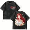 High School DxD Washed T-shirt Oversized Unisex Vintage Loose Streetwear Trendy Cotton Harajuku Comfortable Hot Product Couples