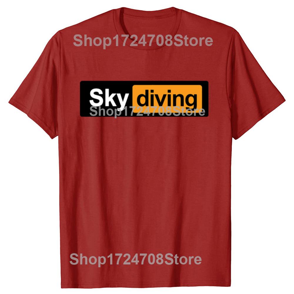 Vinage Skydiving Skydive Sky Diver Paragliding Parachu Paraglider Fashion Casual Oversized T-shirts Men's 100% Cotton T Shirt