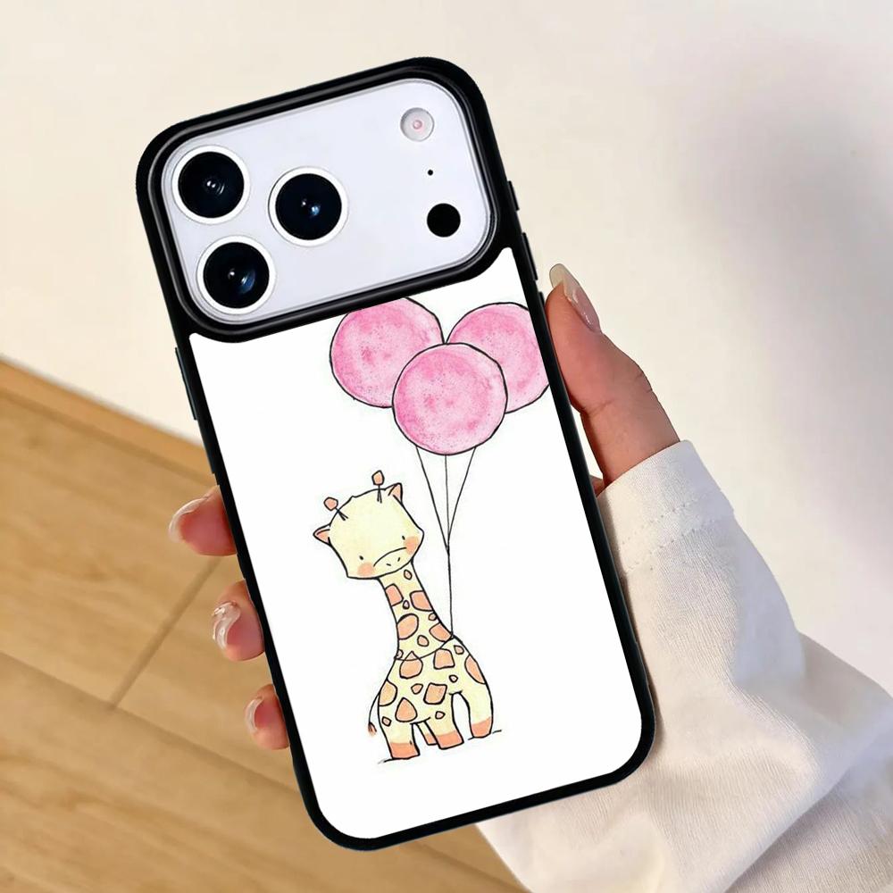 Giraffe Anime Cute Mobile Phone Case for IPhone 17 AIR 16pro Max 15 14 13 12 11 Bumper Cover