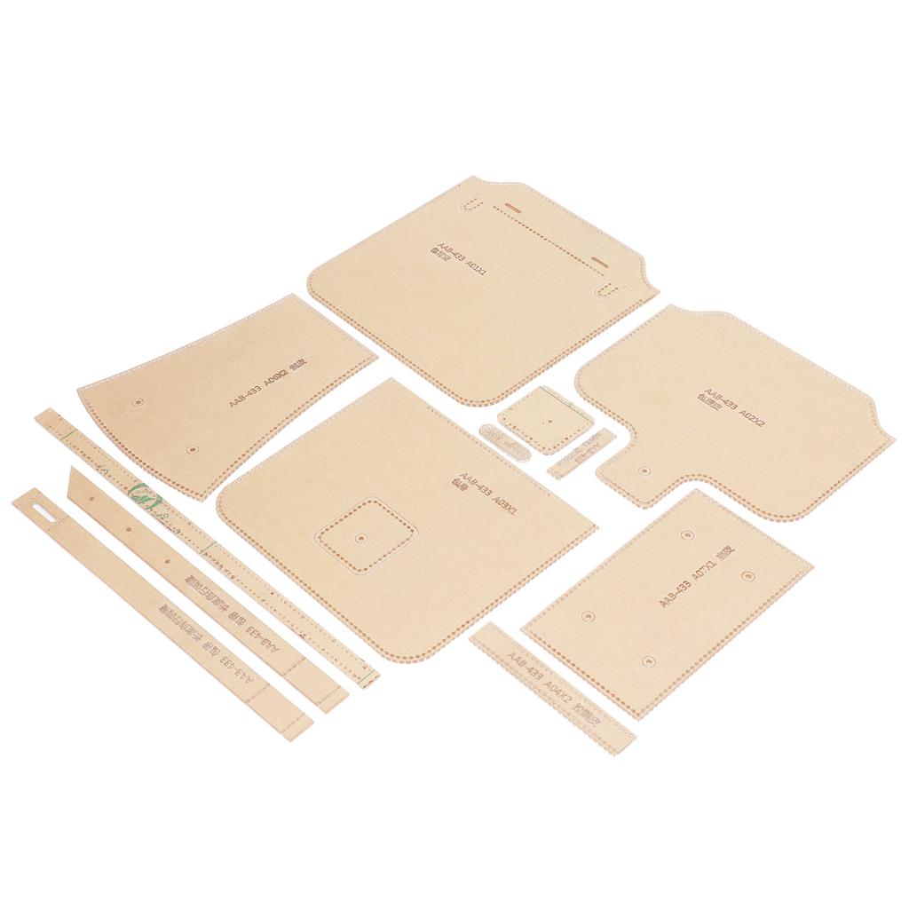 12Pcs Clear Acrylic Shoulder Bag Pattern Template Handbag Pattern Stencil Template for Leather Hand Craft DIY Tool