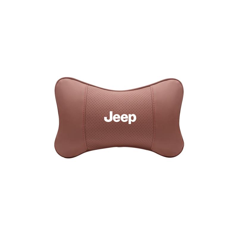 JEEP Car Seat Headrest Auto Logo Neck Pillow For Jeep Wrangler Rubicon Renegade Compass Grand Cherokee Patriot Liberty Gladiator
