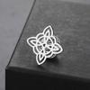 LIKGREAT Vintage Witch Knot Brooch for Women Men Stainless Steel Celtics Knot Pin Badge Wicca Protection Amulet Lapel Pins Gift
