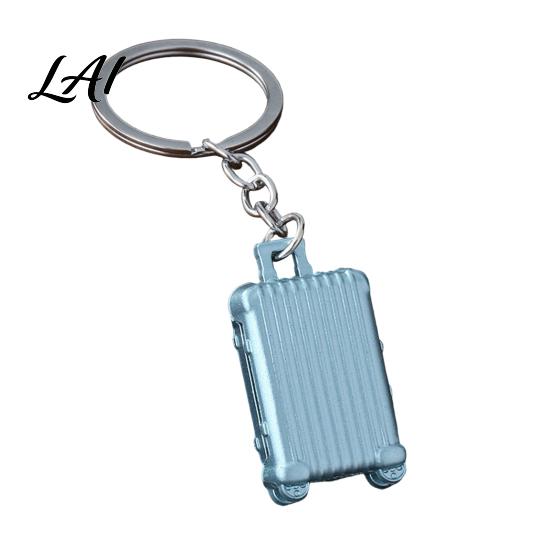 Reisekoffer Schlüsselanhänger Mini Schlüsselanhänger Metall Gepäcktasche Anhänger mit rollenden Langlebigen Zinklegierung Schlüsselhalter Rädern Reise-Thema Rucksack Zubehör,