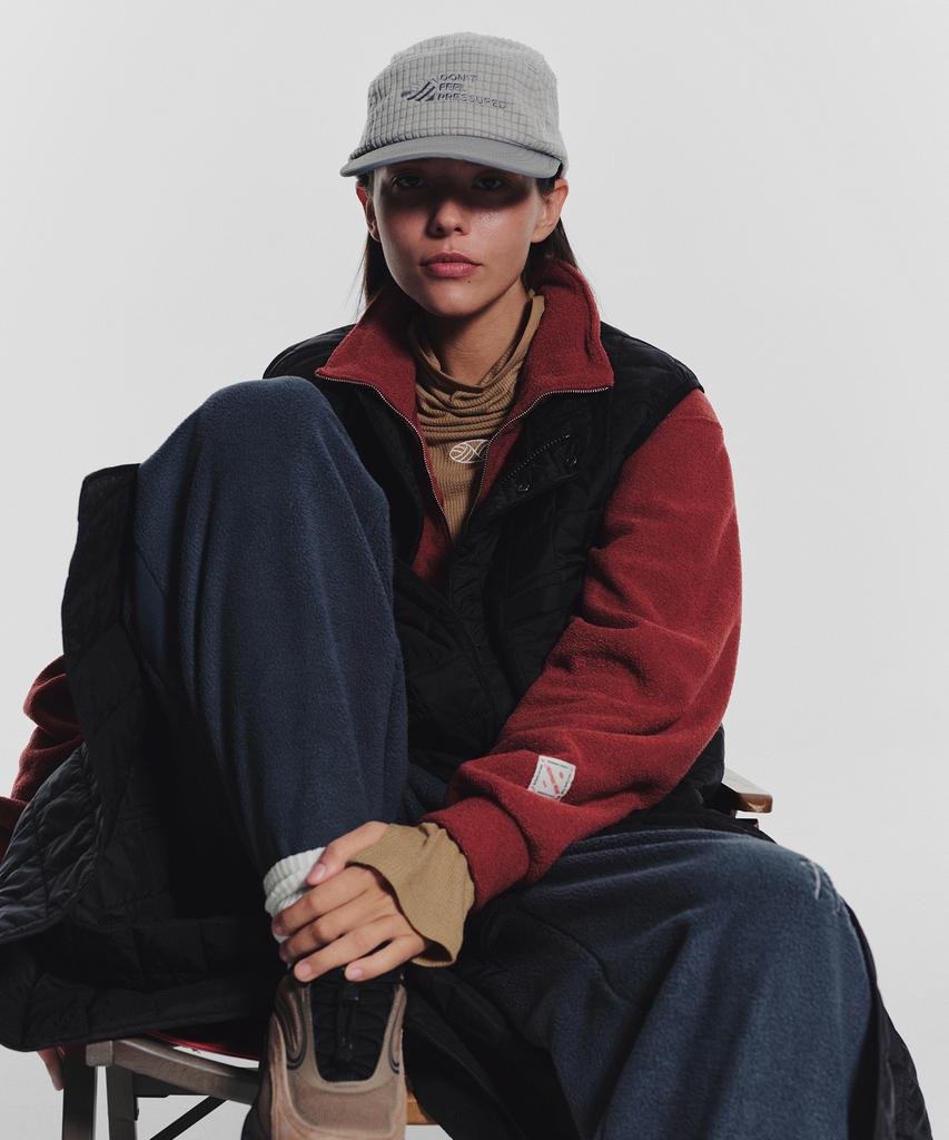 Minasu Dont Feel Pressured Fleece Camp Cap_Gray