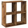 vidaXL Raumteiler-Bücherregal Altholz-Optik 69,5x29x69,5 cm
