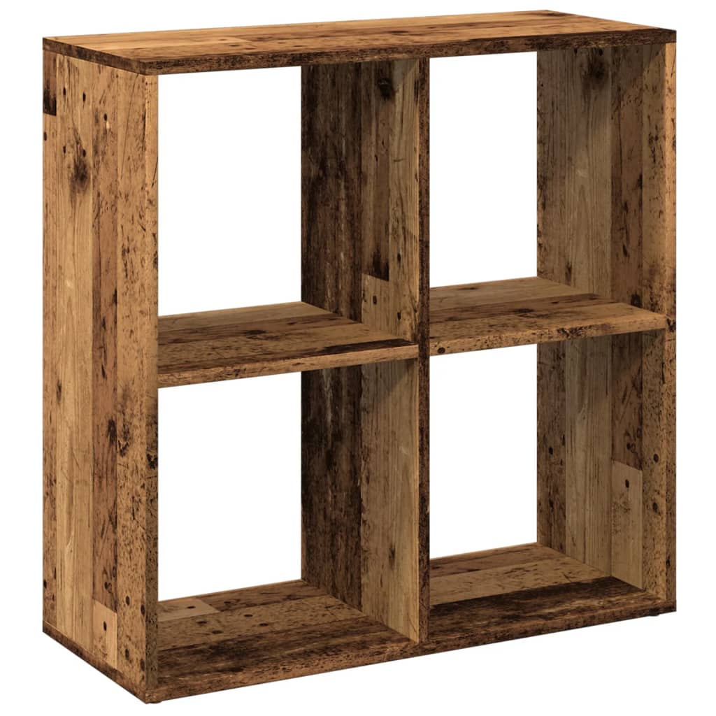 vidaXL Raumteiler-Bücherregal Altholz-Optik 69,5x29x69,5 cm