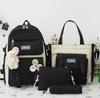 Schoolbag Female College Student Campus Canvas Bag Grades 3 to 5 and 6 Large Capacity Middle School Student Junior High School Student Backpack Female