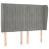 VidaXL Headboard with Ears Light Grey 147x23x118-128 Cm Velvet3118242