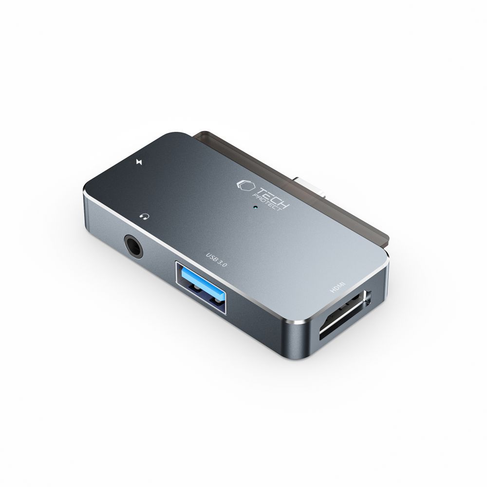 Tech-Protect V6-Hub Adapter 4In1 Grey