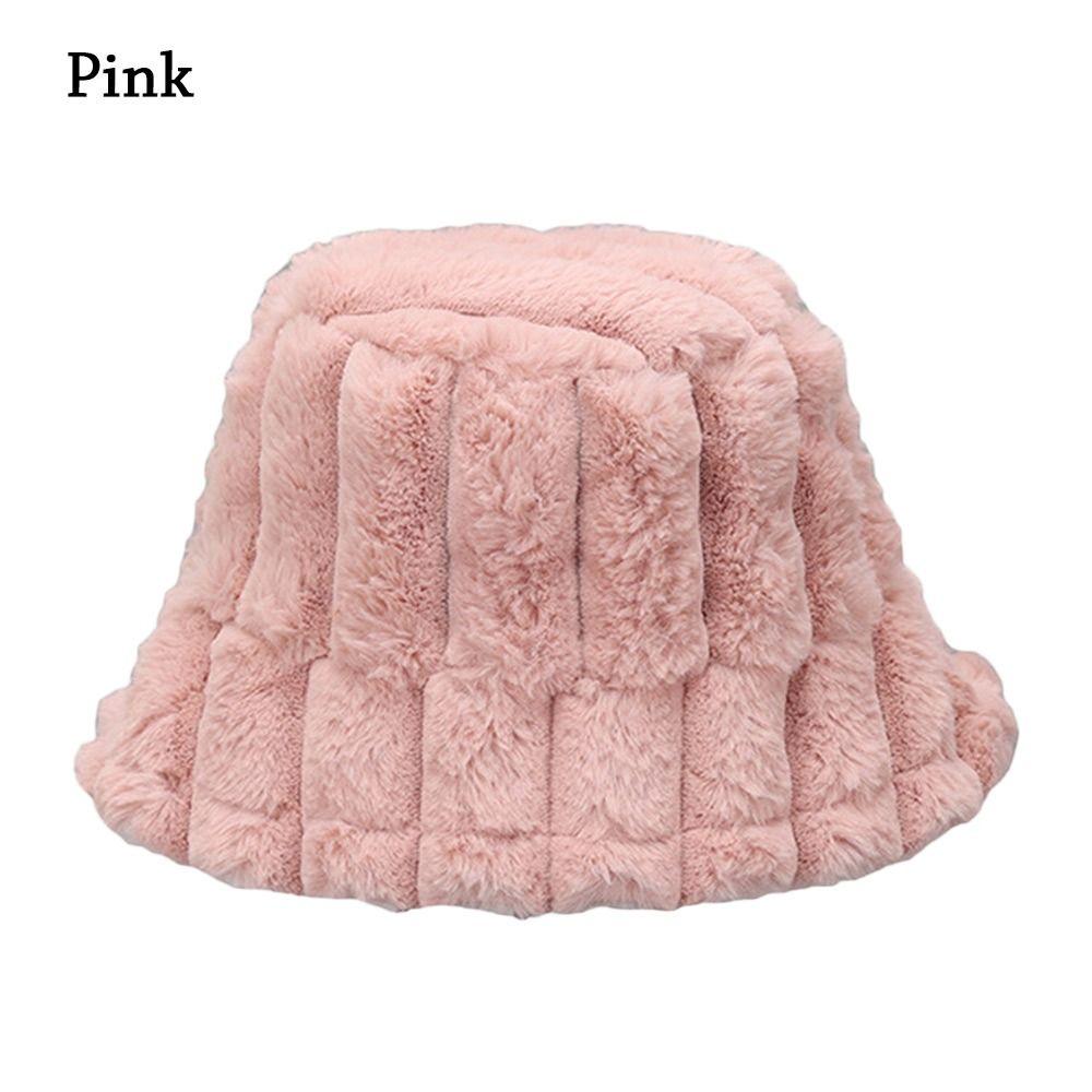 

Зовнішня тепла повсякденна рибальська кепка зі штучного хутра. Панама. Кепка від сонця рожевий