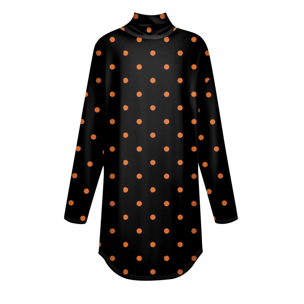 Tee Shirts For Women Fall Casual Long Sleeve Shirts Sweatshirt Vintage Printed High Neck Top Pullover