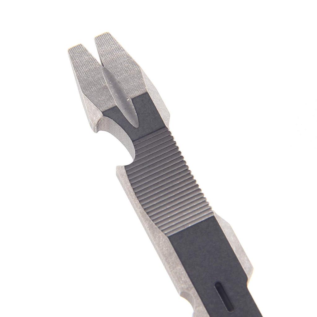 Hamans Titanium Prybar Crowbar Nail Puller Outdoor Survival with Pocket Clip Large Heavy Duty Lever EDC Tool Gray Multi-Function