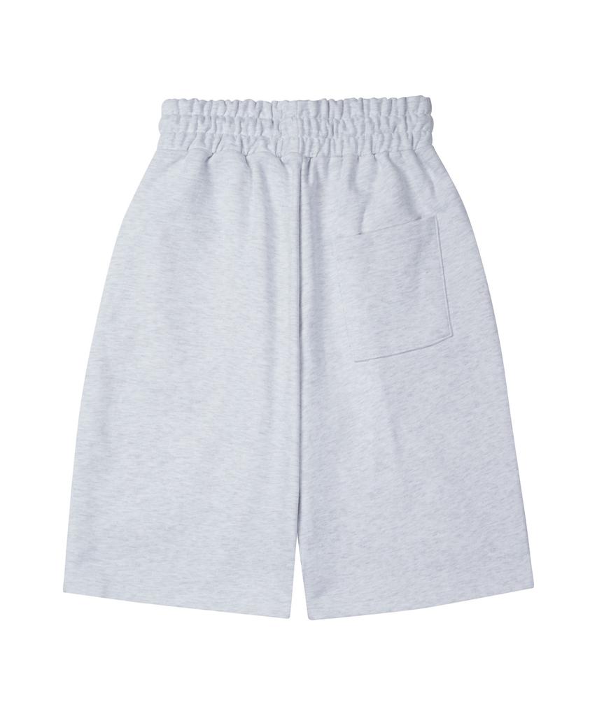 STENDS [M~4Xl] Belt Loop Oversized Sweat Shorts_White Melange
