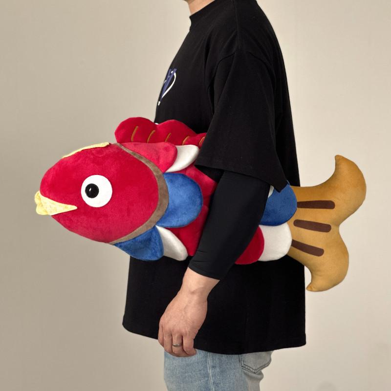 Colorful Koi Fish Plush Toy Soft Stuffed Animal Pillow For Girls 65cm