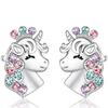 Unicorn Necklace, Cute Colorful Diamond Accessories Necklace Gift