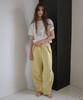 Toabe Sunlit Cotton Wide Pants (Yellow)