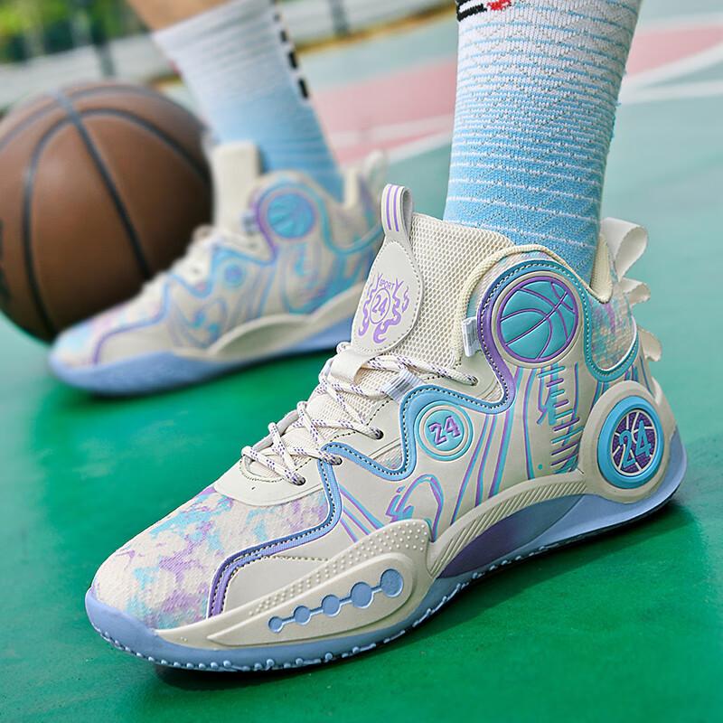 

Basketball shoes men s high-top spring and summer new mesh breathable sneakers 353637 actual combat wear-resistant student casual sneakers 45