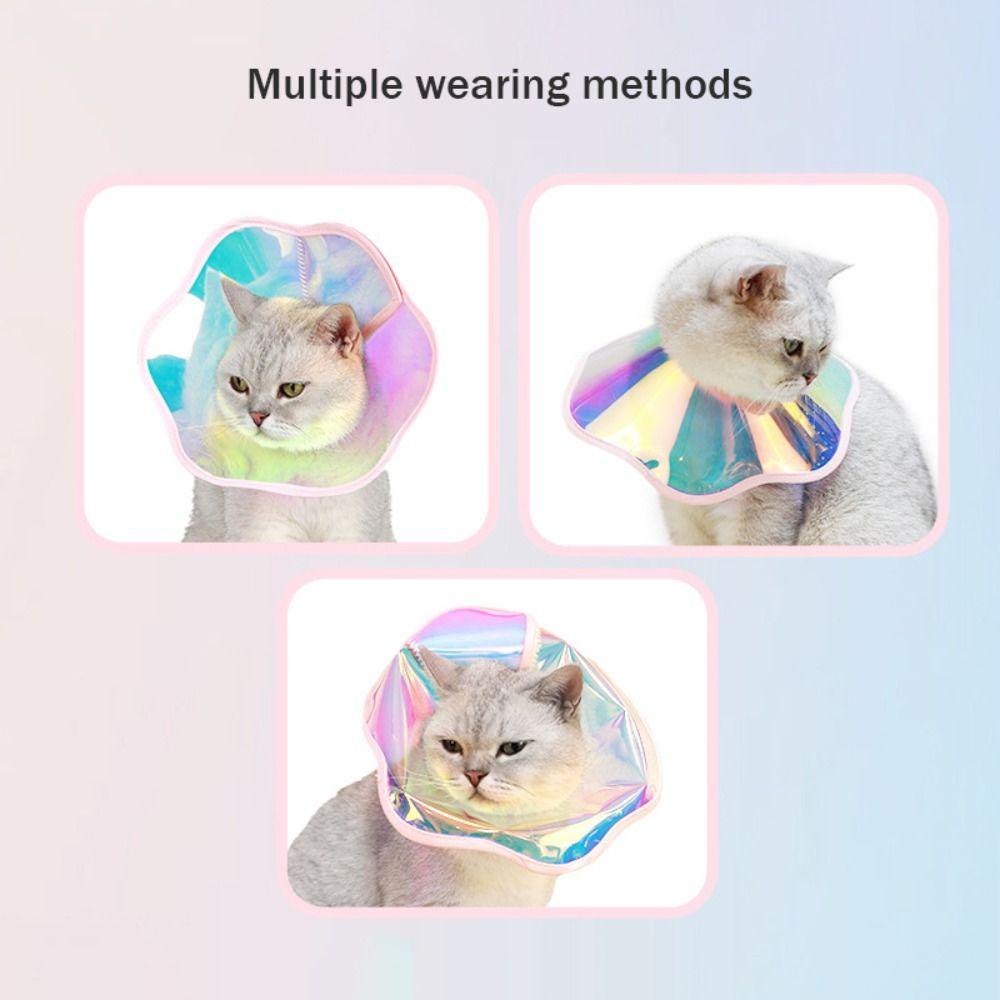 Waterproof Cat Collar Colorful Laser Cat Anti-scratching Collar Cat Neck Ring  Behavior Control