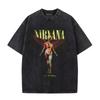 Nirvana band rock uomo Retrò cotone Lavato T-shirt Album In Utero uomo Donna oversize YK strappata T-shirt Casual Larga streetwear