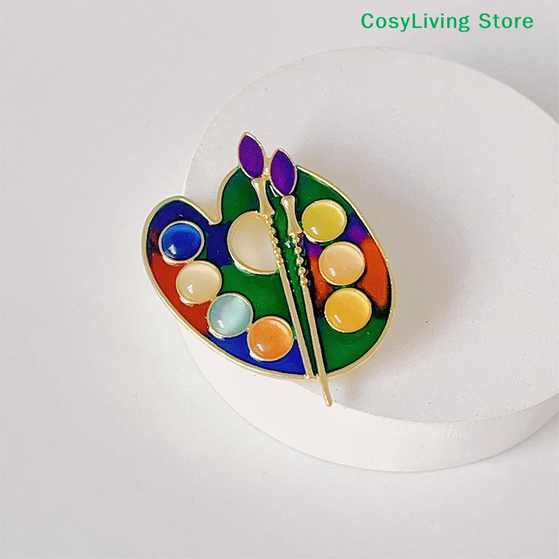 1Pcs Enamel Palette Brooches Jewelry Accessries Gifts DIY Clothing Sewing Supplies For Women Clothing Coat