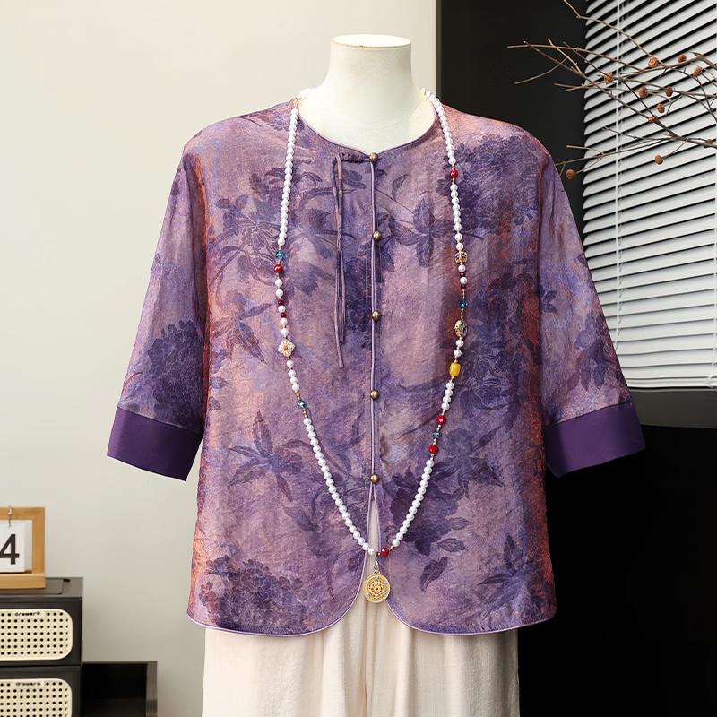 New Chinese Style Women s Summer Suit 4XL