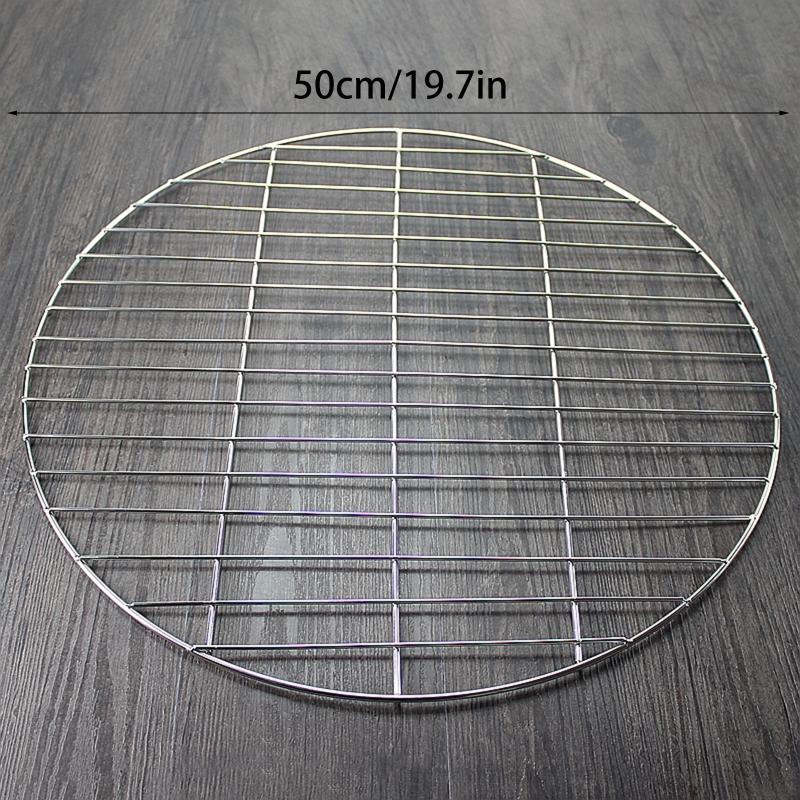Round Stainless Steel BBQ Grill Grate Grid Wire Mesh Rack Replacement Cooking Net for Charcoal Gas Grill Outdoor Barbecue Use
