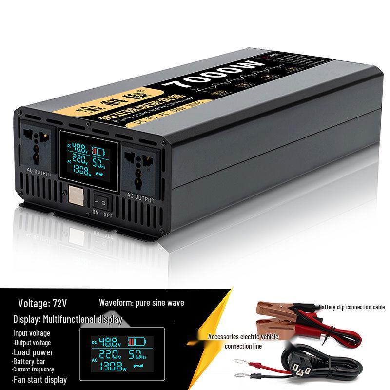 Sine Wave Car Inverter: 12V/24V to 220V High-Power Converter for Truck Batteries