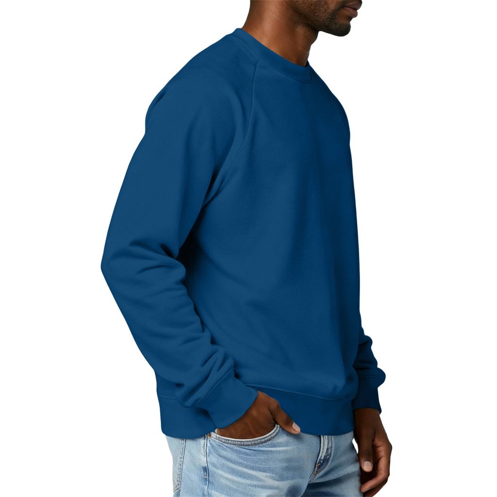 Men's Round Neck Fleece-Lined Thick Solid Color Sweatshirt