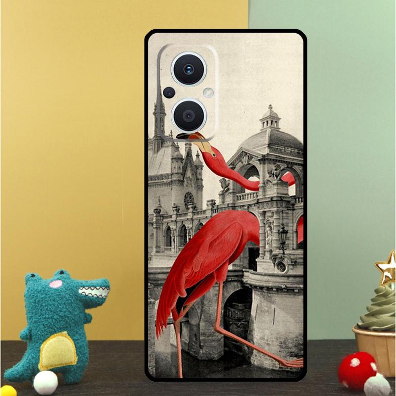 Flamingo Bird Case For OPPO Reno 15F 14F 11 12 13 F 14 10 15 Pro 7 8 Lite OPPO Find X5 X6 X8 X9 Pro Cover