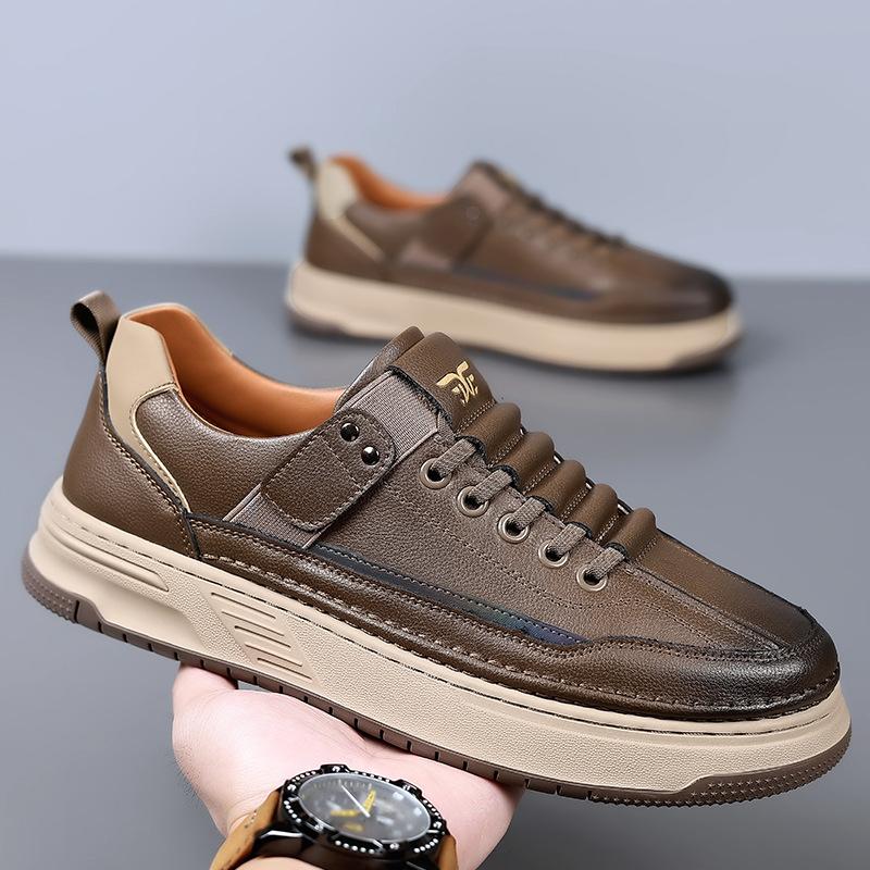 

Спортивная обувь без шнурков в деловом стиле кэжуал, кеды, мужская мода, мужская обувь, молодежная обувь в стиле милитари, трендовая обувь, удобная нескользящая кожаная обувь 44