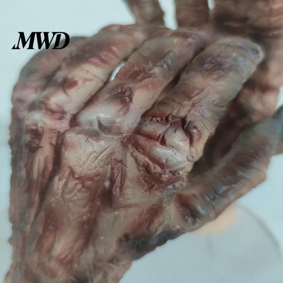 Spooky Zombie Hands for Parties 1 Pair Halloween Costume Gloves Adults Kids, Horror Realistic Cosplay Accessories Gloves, Latex Scary Ghost