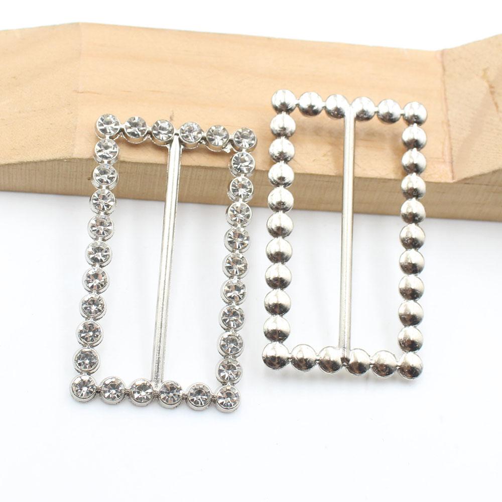 New 5 Pieces of 55 * 30MM Alloy Rhinestone Multifunctional Buckle DIY Ribbon Slider Shoe Bag Clothing Belt Decoration Ring Buckl