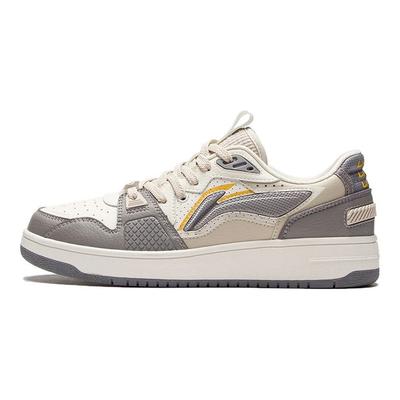 Li Ning Comfortable Slip Resistant Durable Low Top Skate Shoes Men Sneakers White Gray AGCS083-4