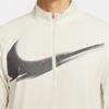 Nike Dri Fit T Shirts Men's Ecru Stand Collar Moderate Straight Fit IM9357-133