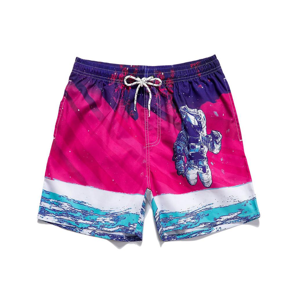 Herren lässige bedruckte Badeshorts für den Sommer, bequem für den Alltag