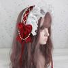 Pearl Lolita Lace Headband Sweet Maid Cosplay Headdress Creative Ruffled Hairband  Girls