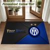 Crystal Velvet Square Rug Custom NameInter Milan Pattern Non Slip Home Floor Decor Rug