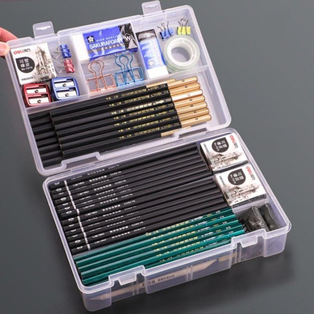 Storage Box Pencil Case Box Waterproof Pencil Organizer Simple Pen Pencil Box  Brush