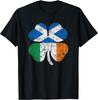 BEST! Scottish Irish St Patricks Scotland Ireland Shamrock Flag Tee S-3XL