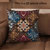 2D Exquisite Geometric & Floral Patterned Cushion Covers Pattern Cushion Cover Suitable For Sofa Bedroom Car Pillow Cover