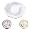 Hexagonal Shape Clock Mold with Clock Silicone Casting Epoxy Resin Mold for Handmade DIY Crafts Making Home Decorations