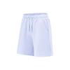 Li Ning Fitness Series Solid Color Logo Mid Waist Straight Leg Sports Shorts Women Shorts AKST582-5