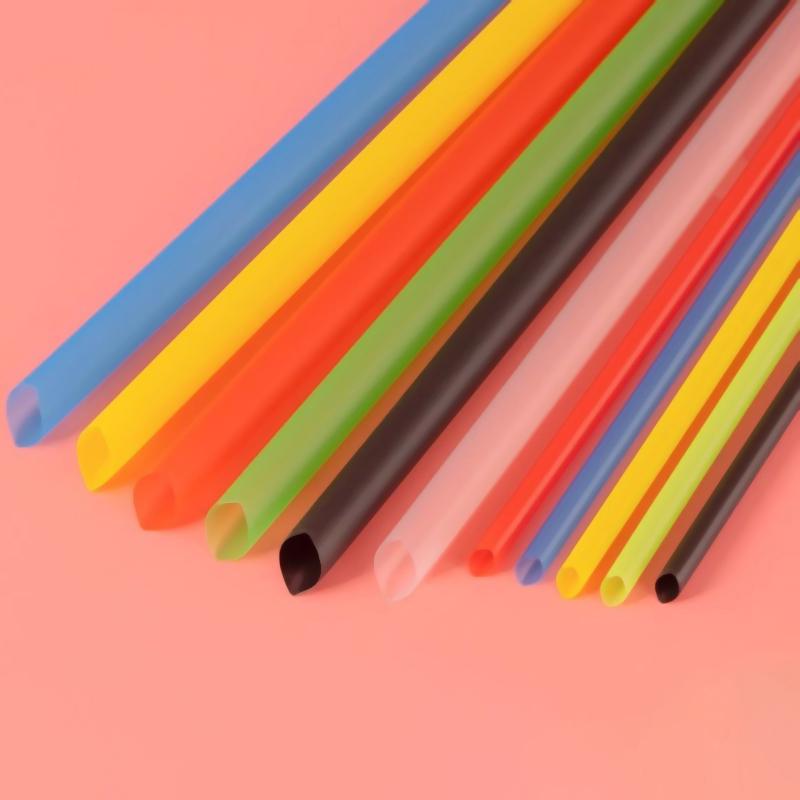 100 Pezzi Cannucce Jumbo Colorate in Plastica Spessa per Feste, Bubble Tea, Smoothie, Articoli per Bere