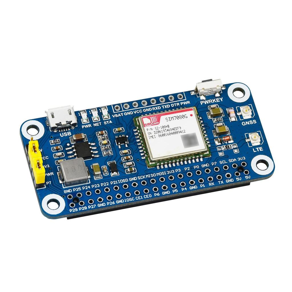 Raspberry Pi 4 SIM7080G IoT Expansion Board - Cat-M, NB-IoT, eMTC, GNSS Connectivity