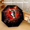 8 Rib Auto Folding Umbrella Bournemouth Football Print Custom Name Text Portable Rain Gear
