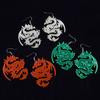 2026 Punk Neon Dragon Acrylic Drop Earrings for Women Gold/Sliver Color Geometric Long Dangle Earings Female Party Jewelry