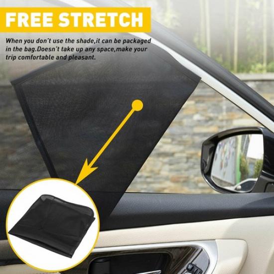 4X Magnetic Car Side Window Sun Shade Cover Mesh Shield UV Protection Black Dark