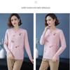 Women's Crew Neck Sweater Embroidered Loose Pullover Knitwear Soft Stretch Knit Top Spring Autumn